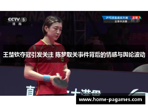 王楚钦夺冠引发关注 陈梦取关事件背后的情感与舆论波动