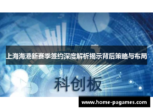 上海海港新赛季签约深度解析揭示背后策略与布局